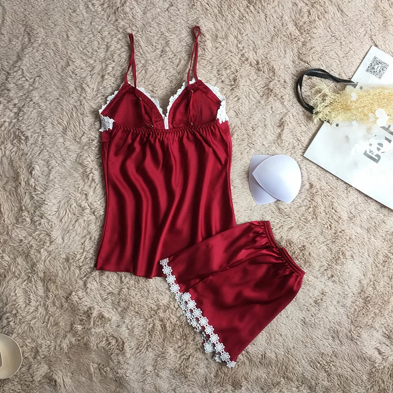 The Natalie Satin Set